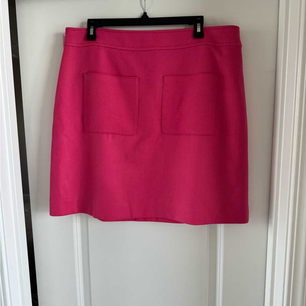 J Crew Mini Skirt in double-serge Wool
